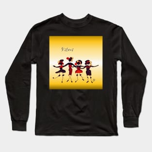 Four Sisters in Black Long Sleeve T-Shirt